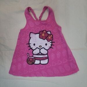Hello Kitty Pink Tank Top, Girls XS (4/5)